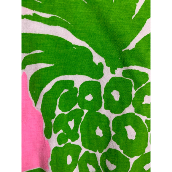 Lilly Pulitzer Pink Green Pineapple Mini Dress Large - Picture 4 of 5
